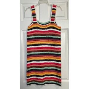 Marine Layer Multicolor Striped Crochet Mini Dress